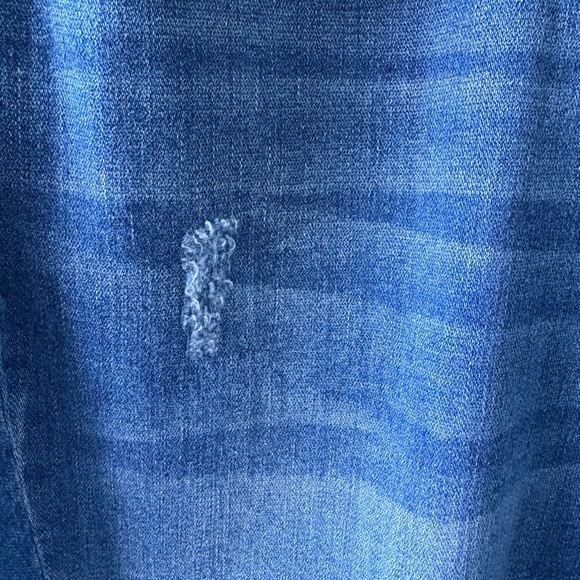 Vigoss NWT Marley Mid Rise Distressed Capris Cuffs Size 16W School Teacher Denim - Picture 10 of 16